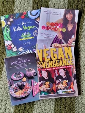 4 Cookbooks Vegan, Keto, Ayurvedic- Recipes and Tips